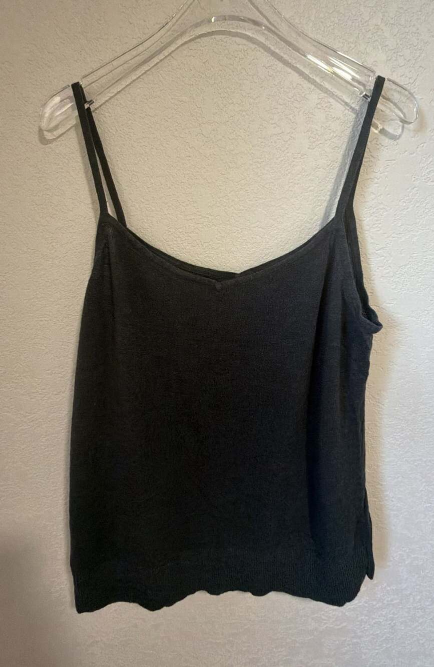 Banana Republic Knit Tank Top Size L Black Sleeveless Camisole
